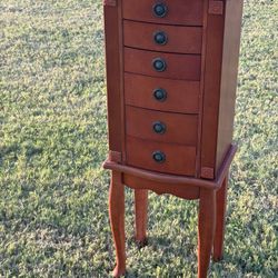Wooden Jewelry Armoire 