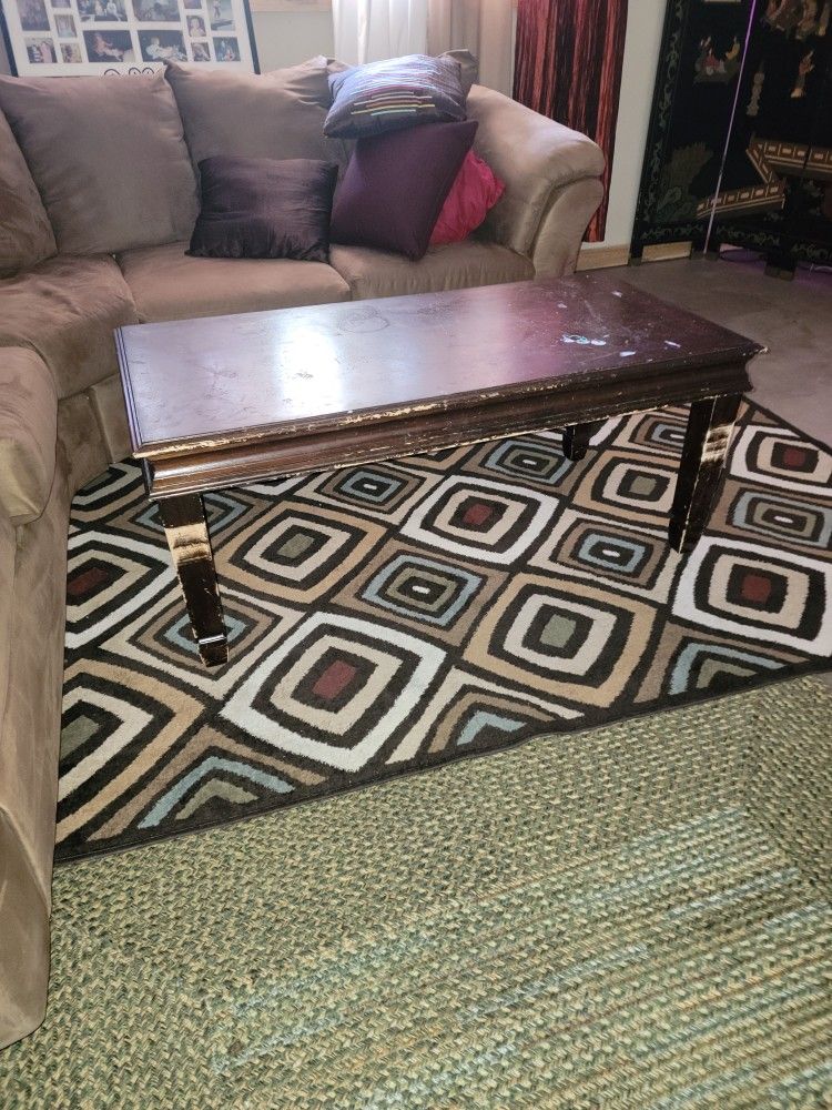 Wooden coffee table