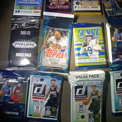12 Pack Of Cards every Thing  From Donruss,To Score Prism, Illusions Chronicles Topps On A Couple Other Things $50 For Everything 