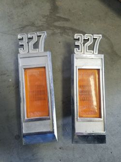 1969 impala 327 turn signal trim with lenses