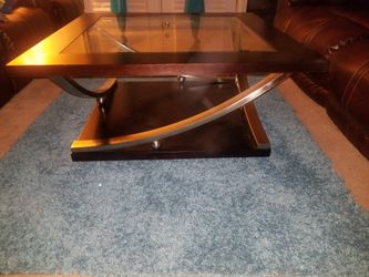 Dark brown heavy duty coffee table