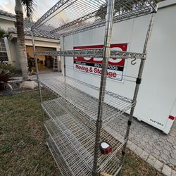 6 Tier Commercial Steel Crome Shelving 