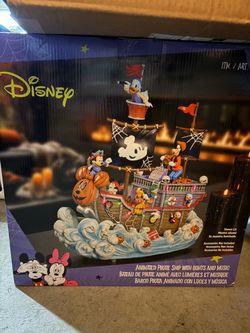 Disney Halloween Animated Pirate Ship with Lights and Music