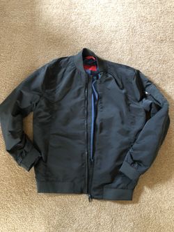 Zara man Large dark green bomber jacket