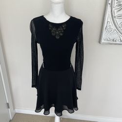 Guess Jet Black Long Sleeve Dress w/ side cutouts, S