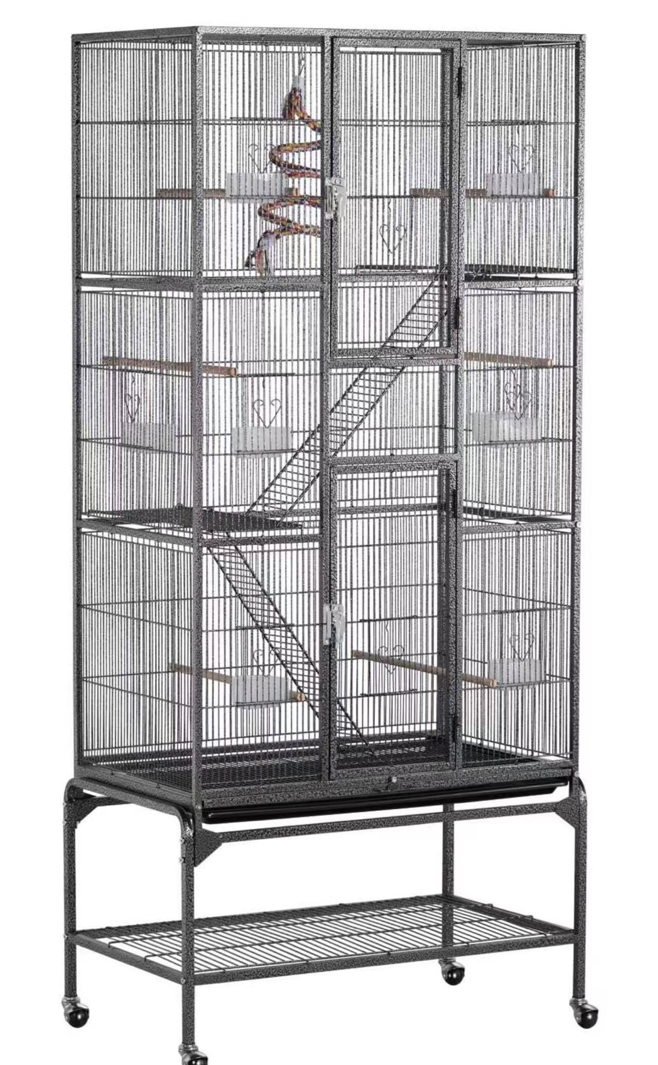 69-Inch Extra Large Wrought Iron Small Animal Cage