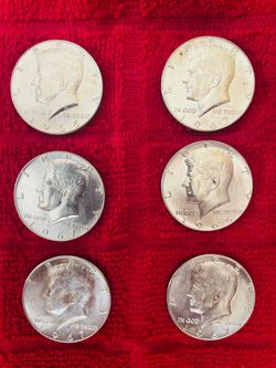 (6) Kennedy Silver coins $100.00 CASH, TEXT FOR PRICES.