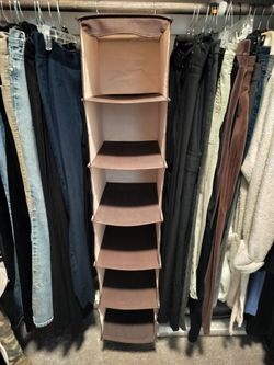 Hanging Closet Organizer and Storage, 6-Shelf,