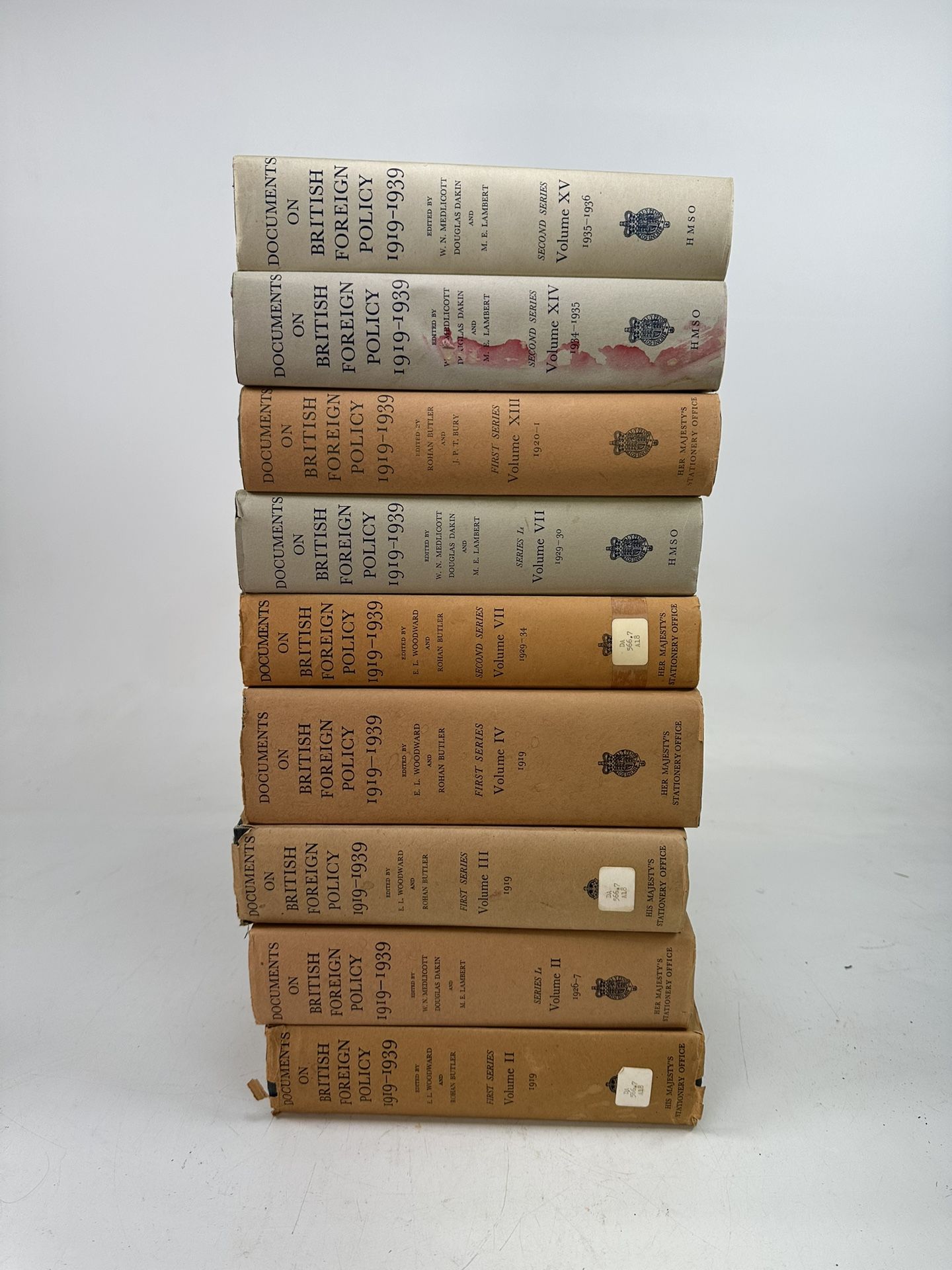 Set 9 Books Of Documents British Foreign Policy 1(contact info removed) First & Second Series