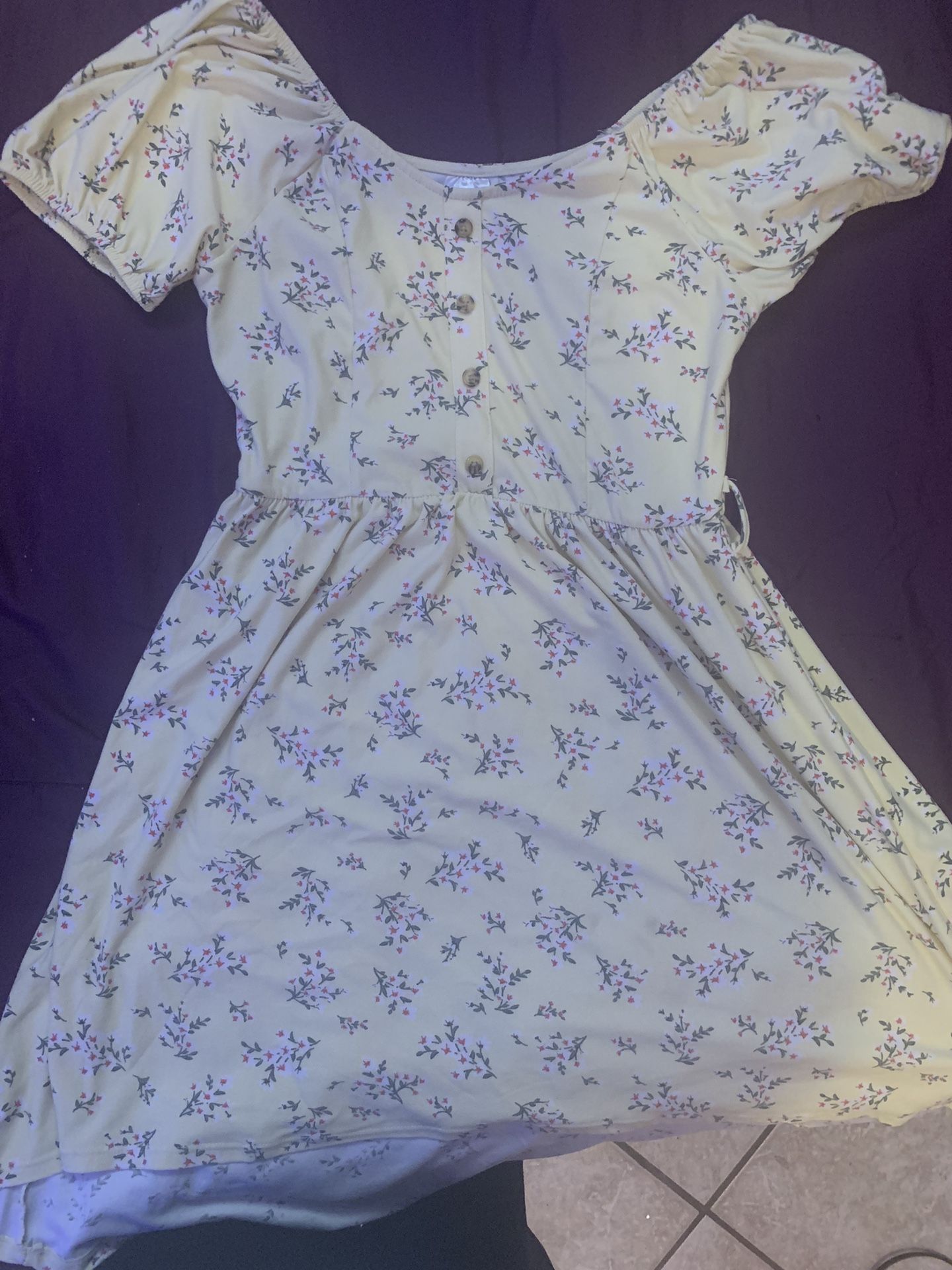Cute Yellow Dress Cottagecore