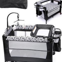 5-in-1 Baby Bassinet Bedside Sleeper, Baby Pack & play
