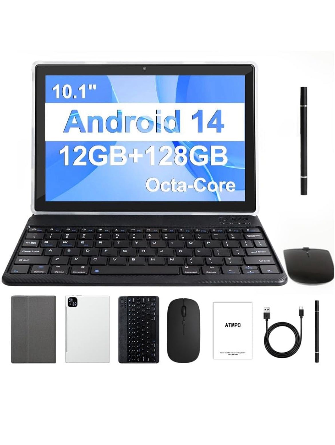ATMPC Android 14 Octa-Core Tablet 10 Inch, 12GB RAM 128GB ROM*BRAND NEW*