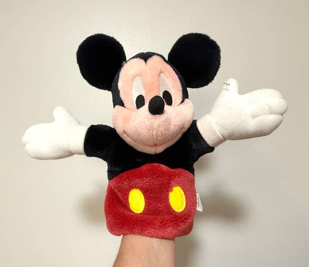 Walt Disney Mickey Mouse Plush Hand Puppet Toy