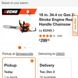 Echo 16in Chain Saw 