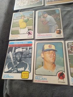 Vintage 1973 Topps Baseball card lot - high numbers, Aaron Ex+