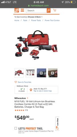 New Milwaukee drill and saw combo kit