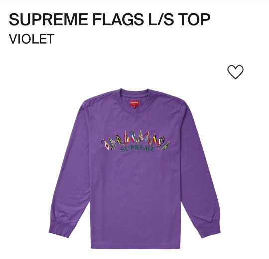 Supreme Flags Long Sleeve Shirt Violet