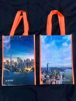 One World Observatory New York City skyline shopping bag