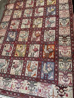 Handmade Kilim 4x6 Ft Tapestry Rug Persian Wool And Silk 