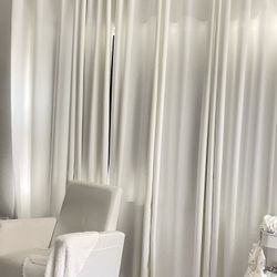 Floor Length White Curtains