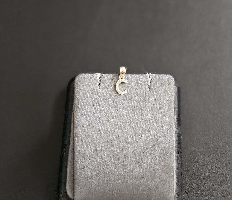 14k Gold Cz Pendant 