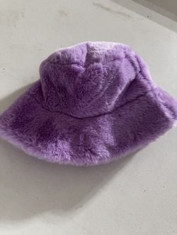 Lavender Fuzzy Bucket Hat