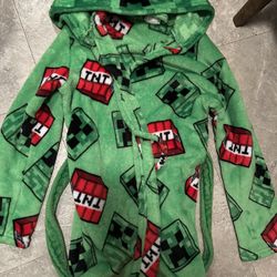 Kids Plush Minecraft Robe Size Medium 8