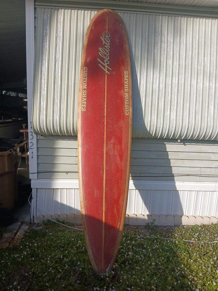 Vintage Hollister Longboard Surfboard Surf BOARD Surfer DECORATION Tiki Bar Restaurant BAR Barber Shop Brewery