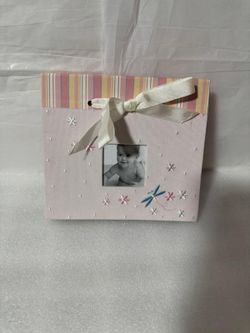 Baby Photo Album with Ribbon and Floral Detail