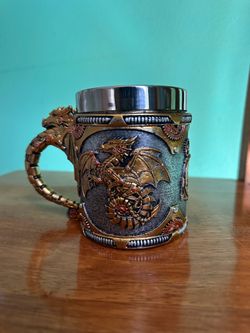 alikiki Medieval Steampunk Dragon Mug - 15.8oz Renaissance Mechanical Dragons