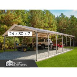 Metal Carport Building 24x30x7