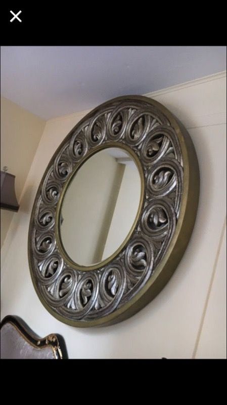 Life-size antique mirror