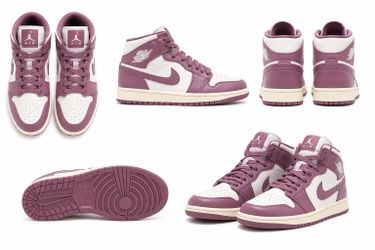 Air Jordan 1 Mid Mauve/Purple & White – Great Condition