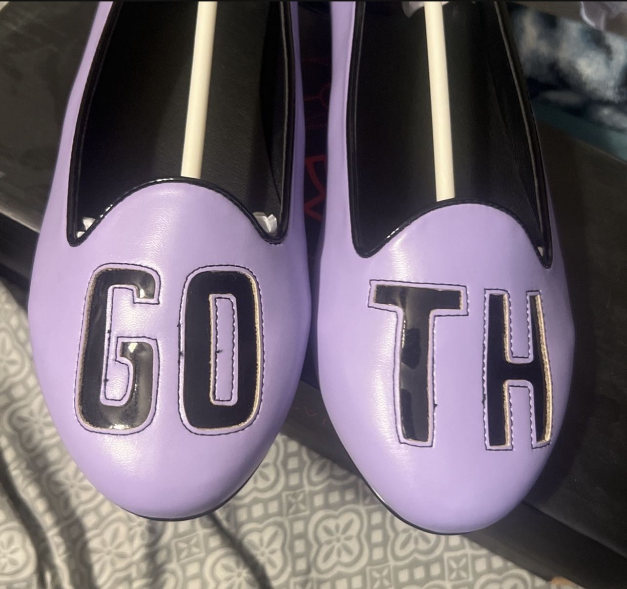 Strangecult “goth” Purple Flats Size Women’s 8 New