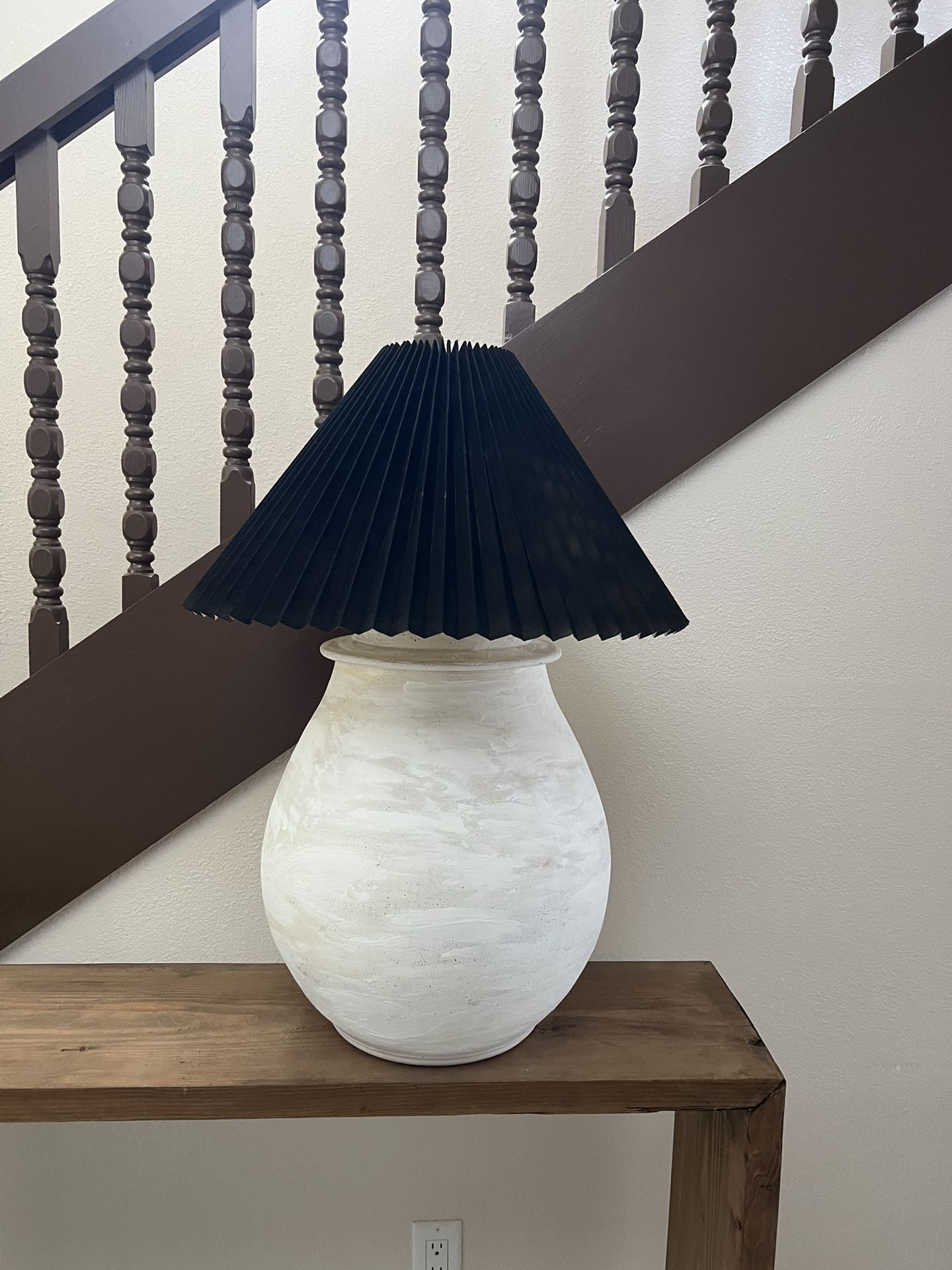 Big Ceramic Lamp 33” Tall By 16” Wide
