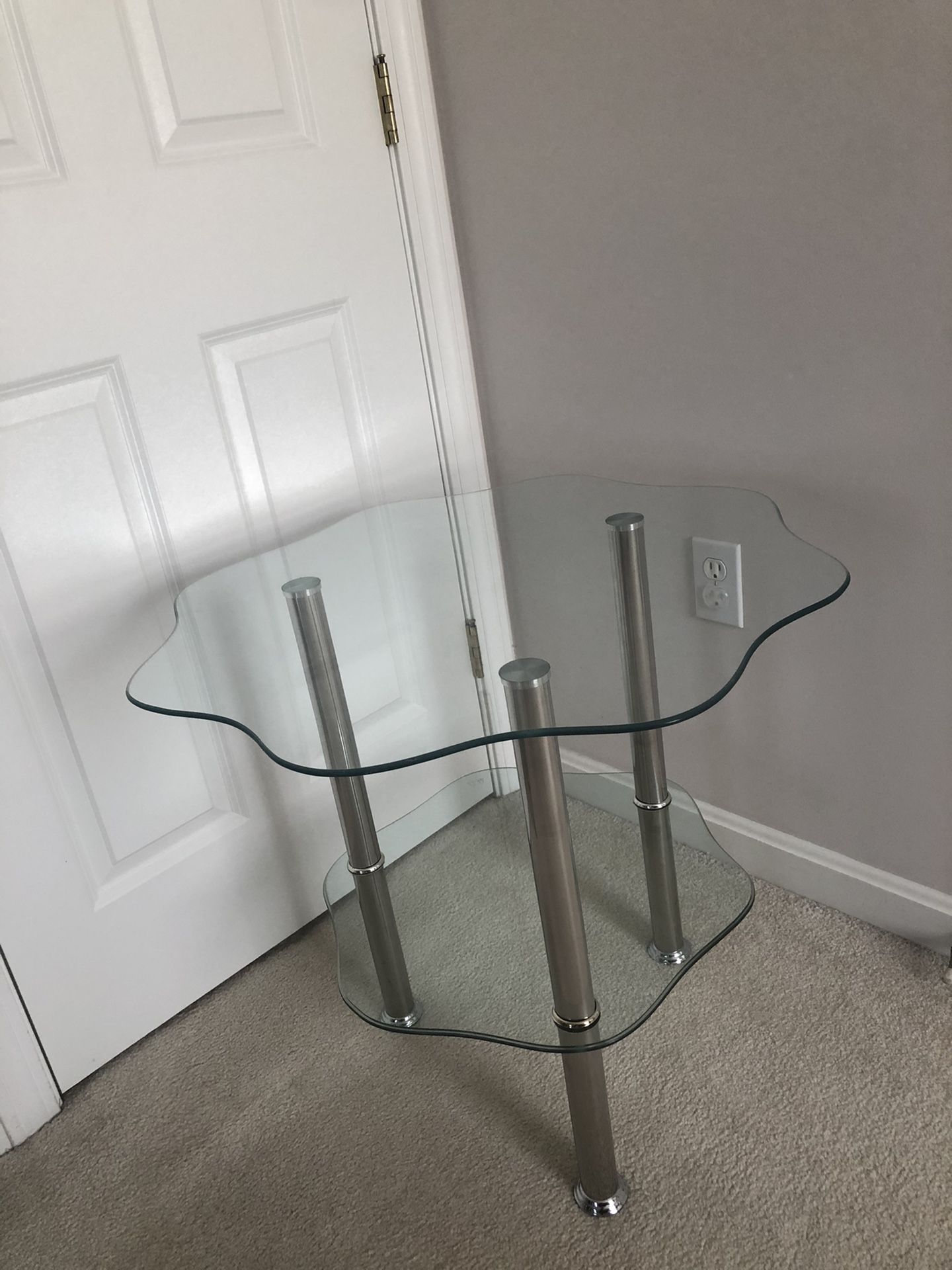 Brand New Two Layers Of Thick Glass Table