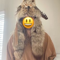 Real Coyote Fur/face Hat. 