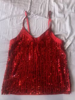 Red Sequin Top