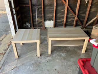 Matching light wood tables