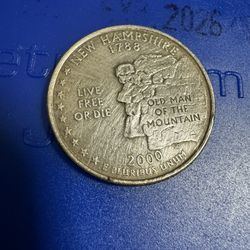 The New Hampshire 2000P 1788 antique coin