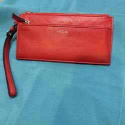 Lux Leather LODIS Wristlet with RFID security technology. NEW