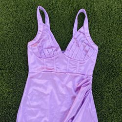 SHEIN Silky Purple Dress