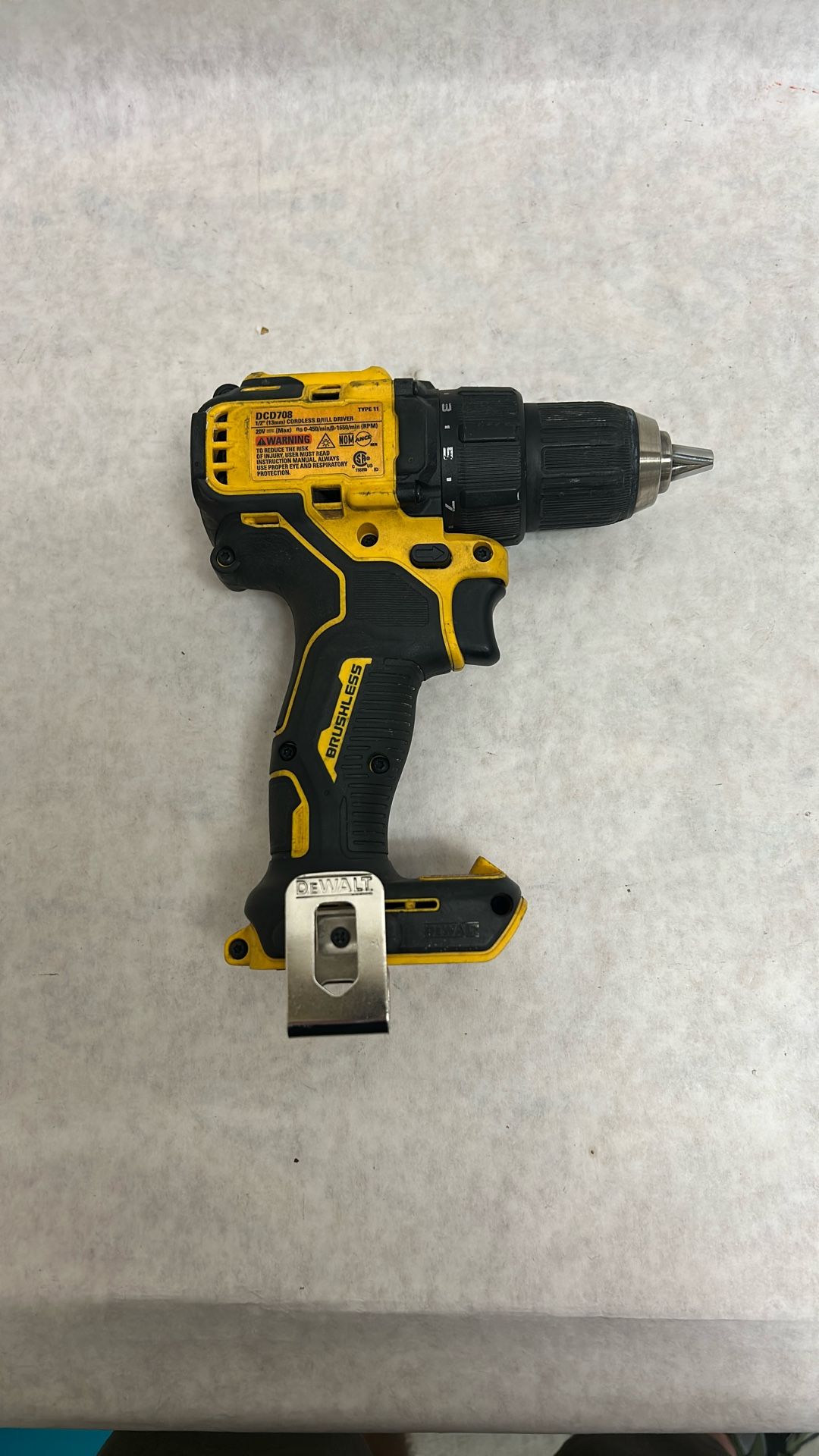 Dewalt Dcd 708 half inch drill tool only