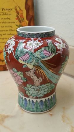 Japanese floral vase
