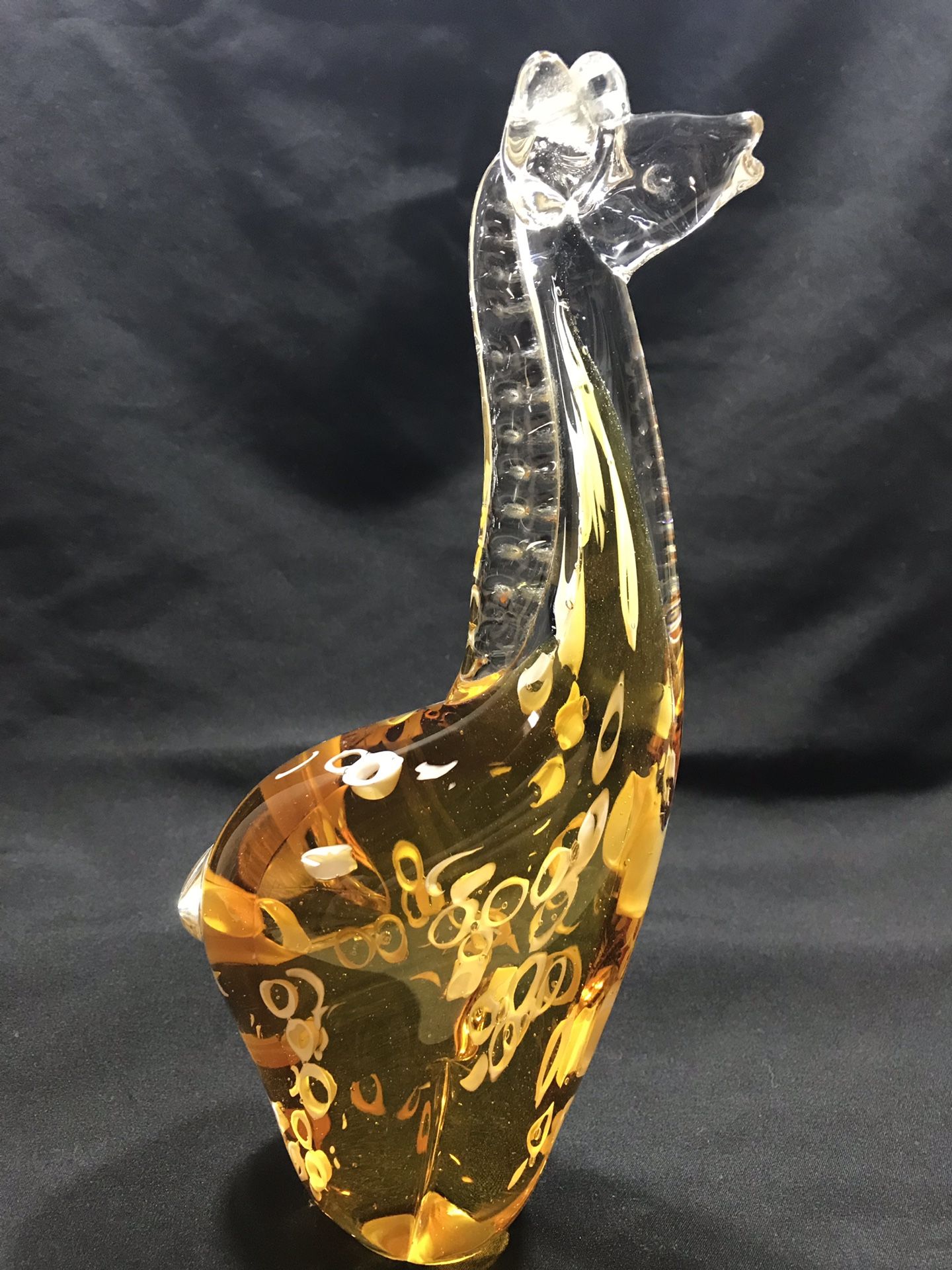 Vintage Italian Blown Murano Glass Giraffe Sculpture