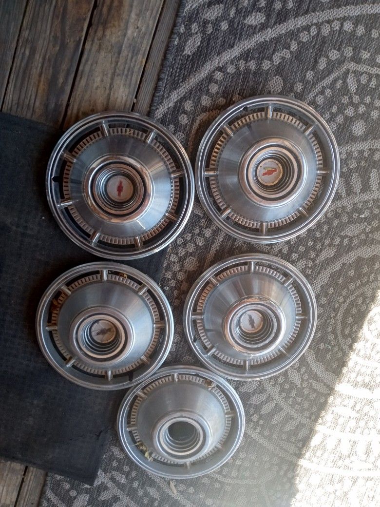 66 Chevy Impala Hubcaps Set Of 5