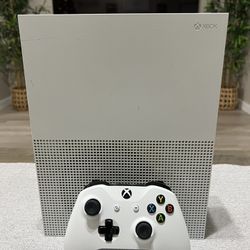 Microsoft Xbox One S White 1TB Console with White Xbox Controller 