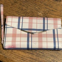 Plaid Pink and Blue Women's Wallet