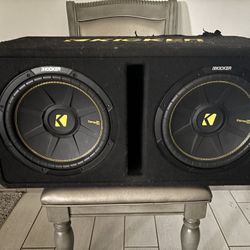 KICKER 44DCWC122 Dual CompC 12" Subwoofers in Vented Enclosure 2-Ohm