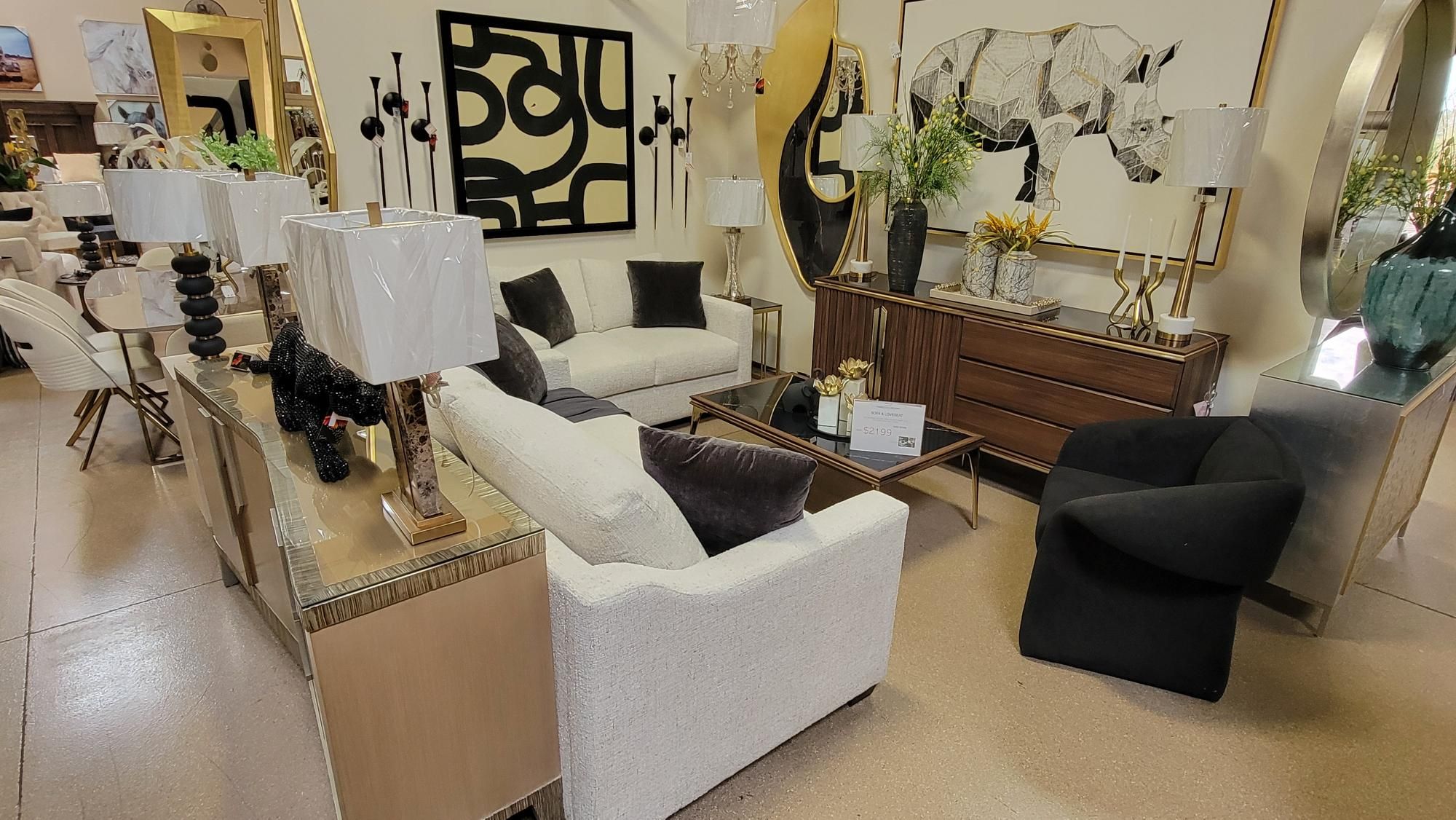 New Arrival!! Modern Sloped Arm Sofa & love Seat. Multiple color options